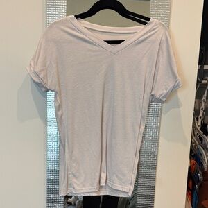 White V-Neck Women's Top